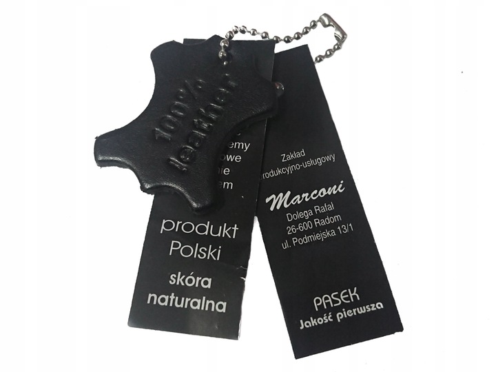 SKÓRZANY Pasek Męski AUTOMAT 3,2cm Garnitur c.BRĄZ