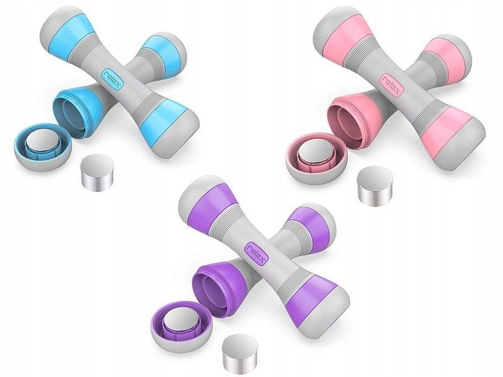 Hantle Ciężarki Regulowane Hantelki Fitness 2x2kg Do Ćwiczeń Dla Kobiet 3w1
