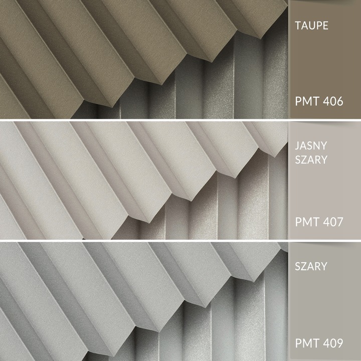 Roleta plisowana ZACIEMNIAJĄCA termo - na Haczykach PLISA 42 x 150 cm