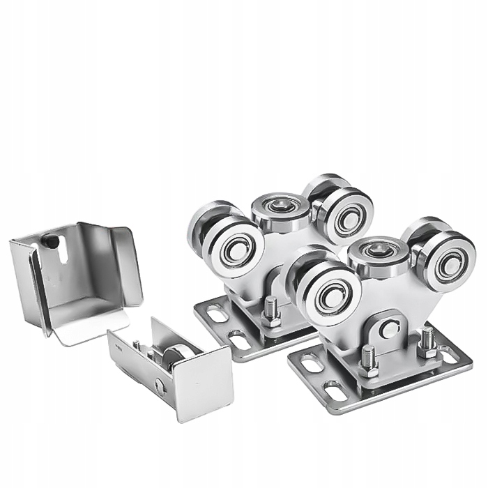 WÓZEK wózki do BRAMY PRZESUWNEJ 80x80 komplet ZESTAW wózków bramowych