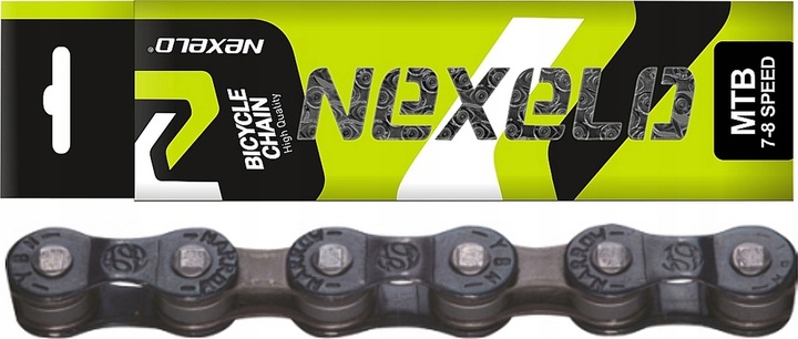 ŁAŃCUCH ROWEROWY 116 OGNIW MTB NEXELO 6 7 RZĘDOWY SPINKA DO ROWERU NOWY