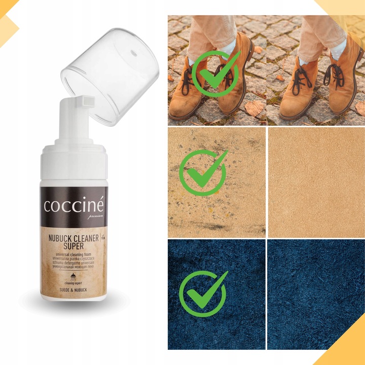 Do Czyszczenia Impregnacji Ochrony Butów Zamsz i Nubuk Coccine Zestaw