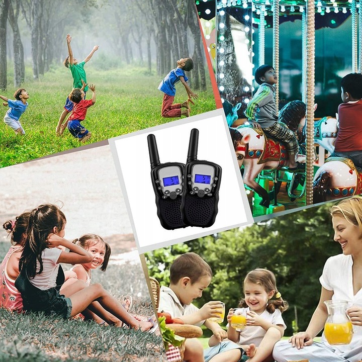 2X WALKIE TALKIE KRÓTKOFALÓWKI KRÓTKOFALÓWKA PMR Z LATARKĄ I WYŚWIETLACZEM