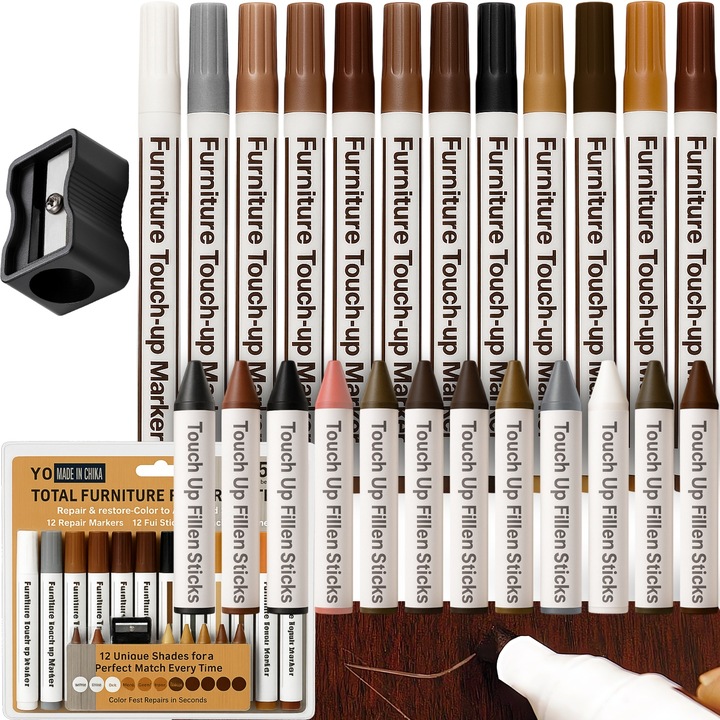 DUŻY ZESTAW NAPRAWCZY DO PANELI MEBLI NAPRAWY RYS DREWNA DRZWI OKIEN