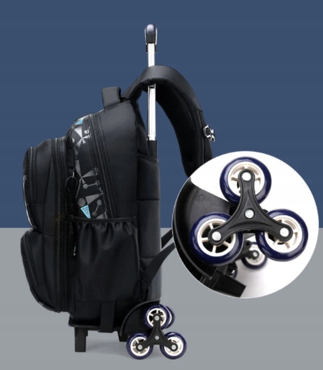 PLECAK SZKOLNY TORNISTER NA KÓŁKACH WALIZKA DLA DZIECI DLA CHŁOPCA POJEMNY