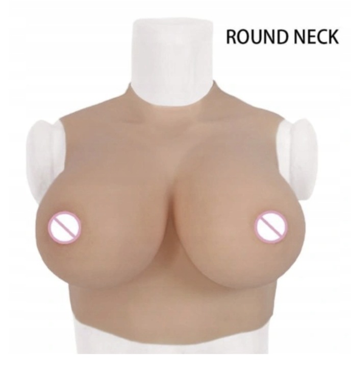 Silikonowe Piersi Bez Szyi, C, Bawełna Wypełnienie, Miękkie, Realistyczne