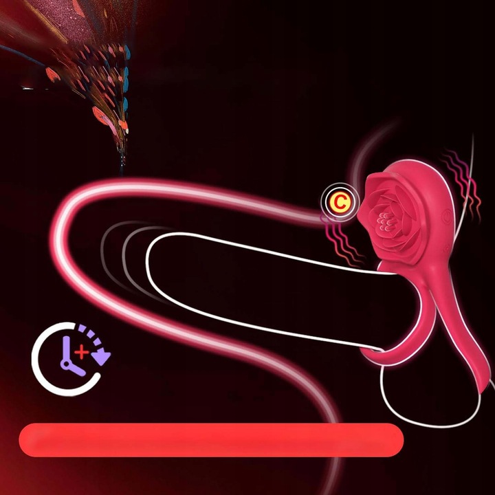 PENISA WIBRACYJNY PIERŚCIEŃ WIBRATOR MASAŻ łechtaczki DLA MĘŻCZYZN PAR