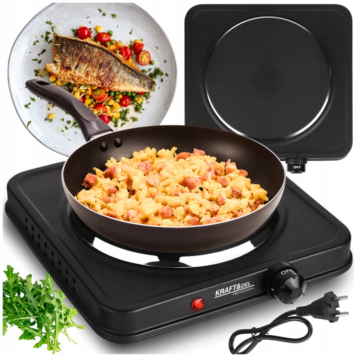 KUCHENKA PRZENOŚCNA ELEKTRYCZNA JEDNOPALNIKOWA TURYSTYCZNA 2000W