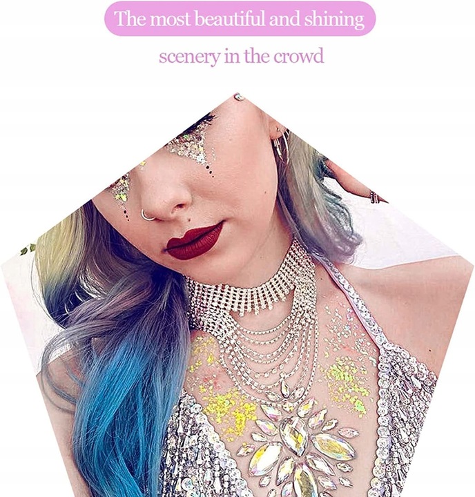 Żel brokatowy Biały hologram do twarzy 50 ml