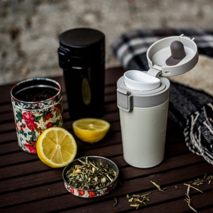 Kubek termiczny z sitkiem termos na kawę herbatę prezent własny grawer