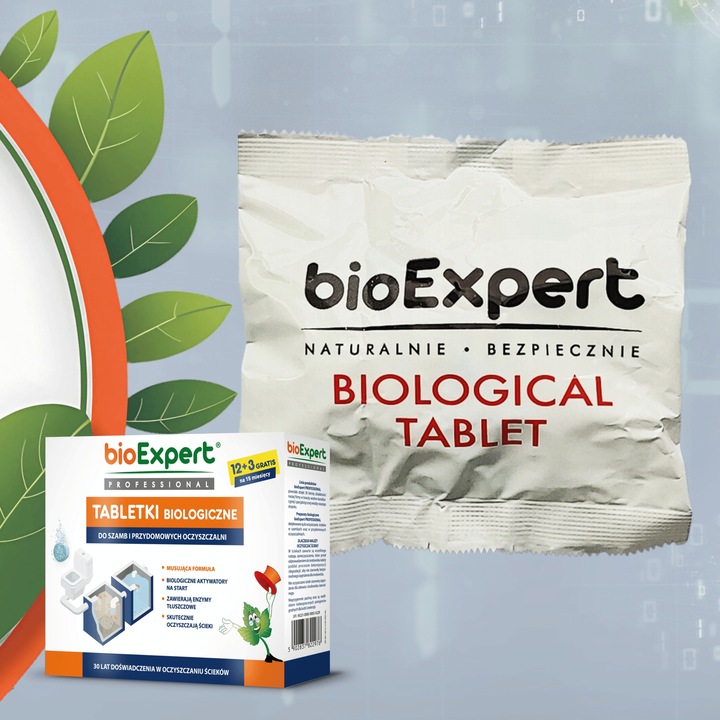 Bakterie do szamba na ROK Tabletki do oczyszczalni 12+3szt GRATIS