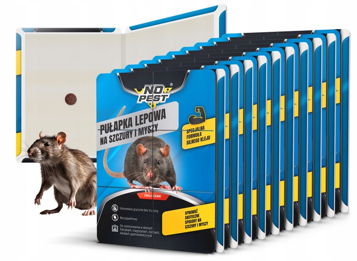 SILNY LEP PUŁAPKA KLEJ ŁAPKA NA SZCZURY MYSZY GRYZONIE NO PEST BARDZO