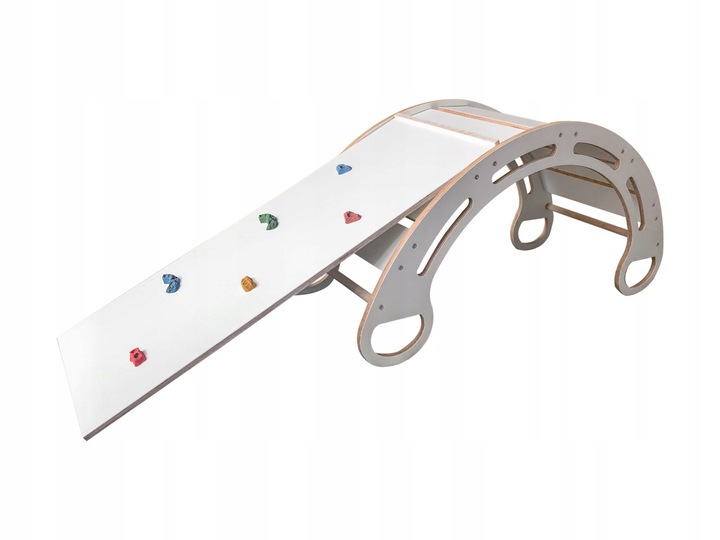 Bujak MDF + zjeżdżalnia wspinaczkowa + poduszka szara 100 cm