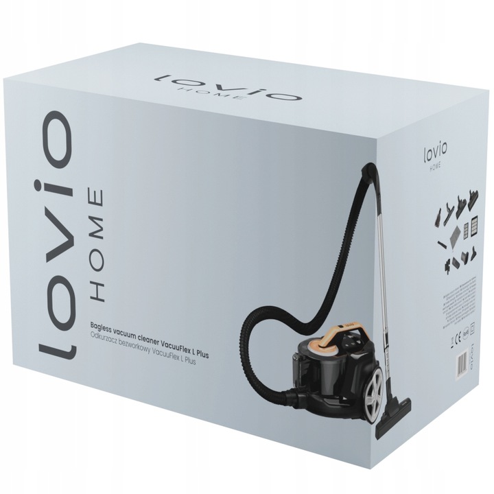 Odkurzacz bezworkowy cyklonowy DOMOWY HEPA CICHY MOCNY 15w1 LOVIO