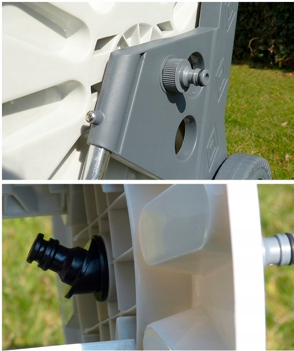 WÓZEK ALU WĄŻ OGRODOWY 4-WARSTWOWY 1/2 50 METRÓW BEST POLSKA ZRASZACZ