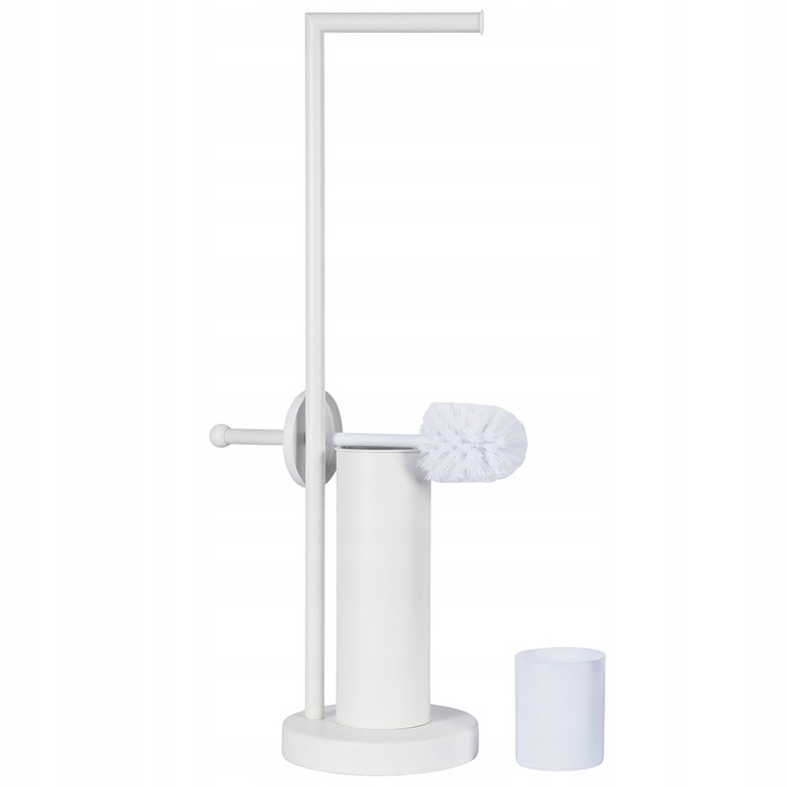 STOJAK uchwyt NA PAPIER TOALETOWY ze szczotką do wc elegancki praktyczny
