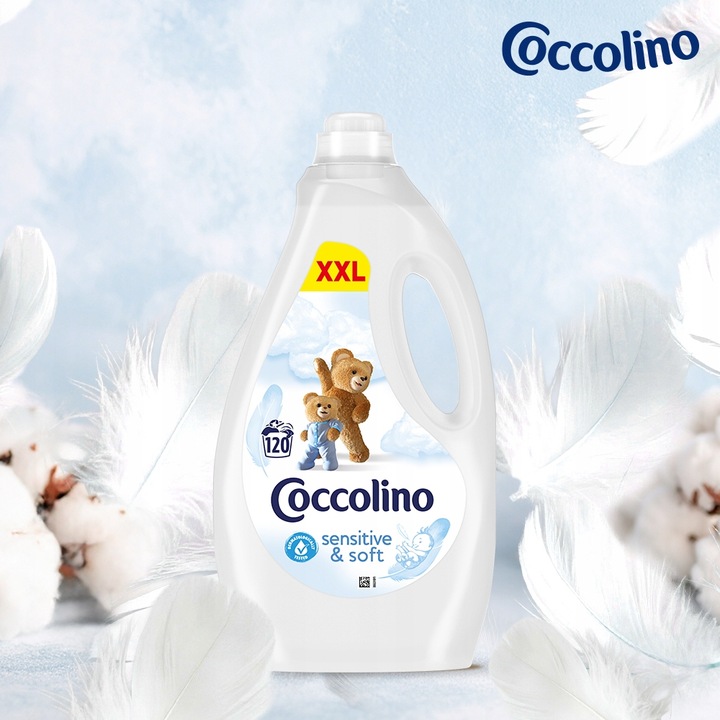 Zestaw Coccolino Płyn do płukania Sensitive & Soft 2x3l 240 Prań