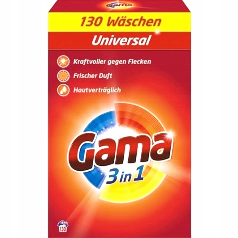 Proszek Gama XXXL Do Prania 130 Prań uniwersal 7,8kg WASCHEN 3in1