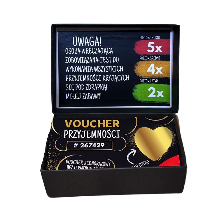 ZDRAPKI MIŁOŚCI DLA PAR Prezent Kupon URODZINY ROCZNICA dla Niej, dla