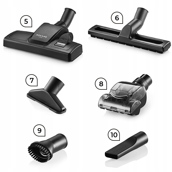 ODKURZACZ CYKLONOWY MOZANO BEZWORKOWY TURBOSZCZOTKA 4000W FILTR HEPA 3L