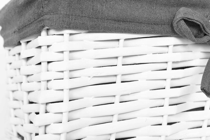 KOSZYK WIKLINOWY KOSZYCZEK POJEMNIK ORGANIZER ŁAZIENKOWY BIAŁY 30cm