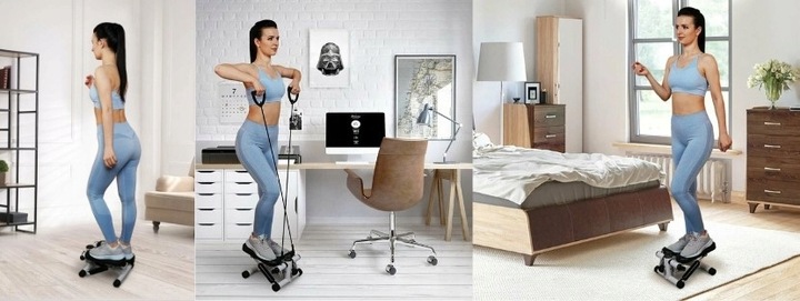 Stepper prosty z linkami ekspanderami licznikiem schody fitnessu turbo pupa