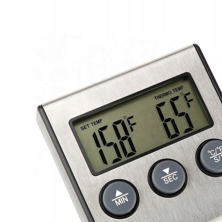 TERMOMETR DO PIEKARNIKA WĘDZARNI GRILL SONDA TIMER