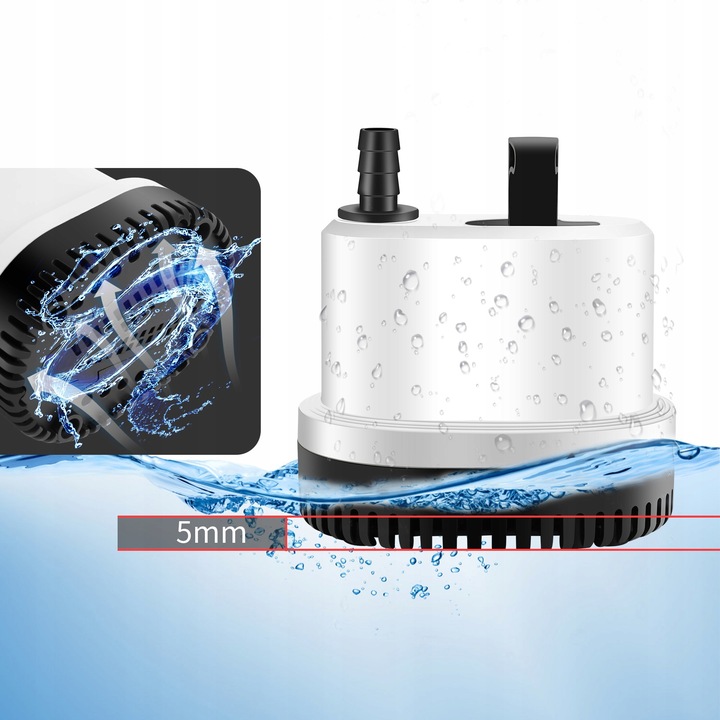 Pompa niskiego zanurzenia 2500l/h 40W DO OCZKA WODNEGO FONTANNY