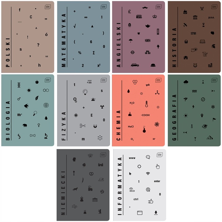 10 x ZESZYTY PRZEDMIOTOWE A5 DO KLAS 7-8 I LICEUM