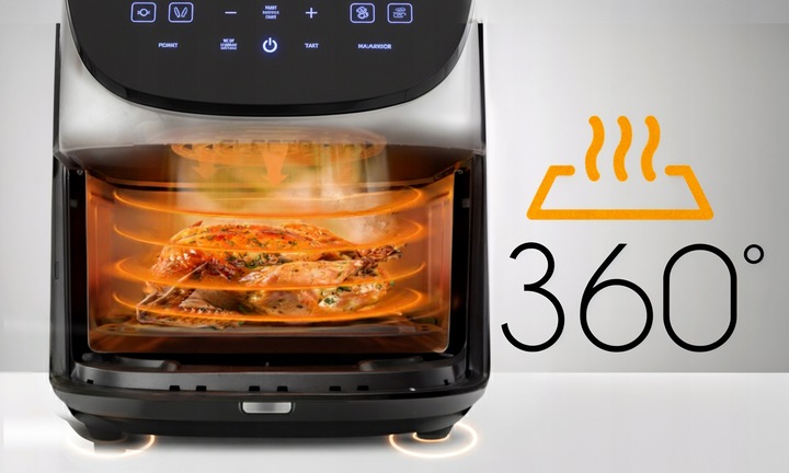 FRYTKOWNICA BEZTŁUSZCZOWA AIR FRYER 8L DUŻA FRYTOWNICA 2000W 14