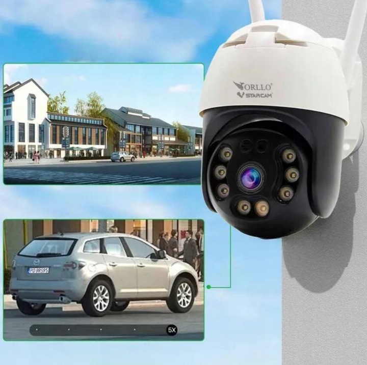 Kamera IP ORLLO Z20 4K 8 MP 5xZOOM BEZPRZEWODOWA ZEWNĘTRZNA OBROTOWA