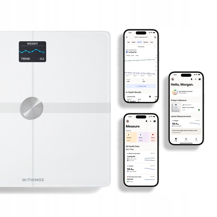 Withings Body Smart waga zaawansowana analiza składu masy ciała tętno