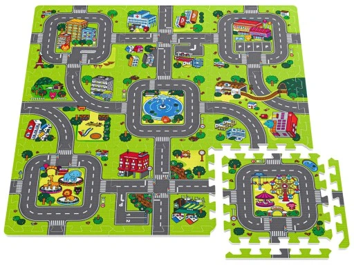 Mata edukacyjna puzzle piankowe dla dzieci miasto