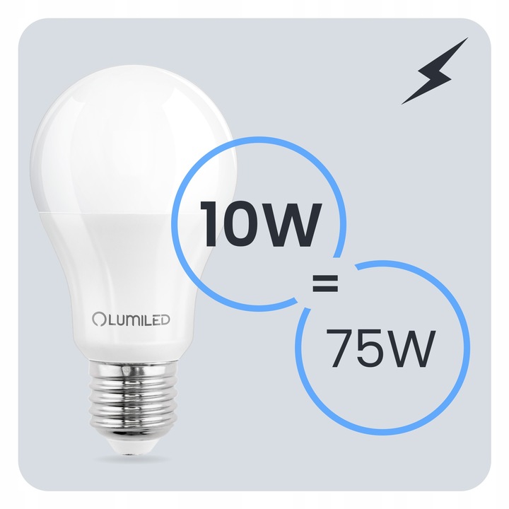 6x Żarówka LED E27 10W = 75W 1100lm 3000K CIEPŁA BIAŁA PREMIUM EMC2