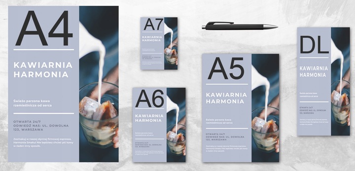 Ulotki A5 A6 A4 DL DRUK Z CANVA - FULL KOLOR 150g