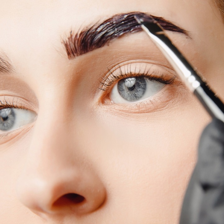 ZESTAW do henny + woda + pędzel + kieliszek BRĄZ 3 henna do brwi +