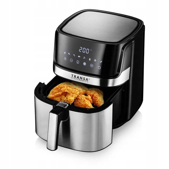 FRYTKOWNICA BEZTŁUSZCZOWA INOX 8 PROGRAMÓW MISA XXL 6L 1700W