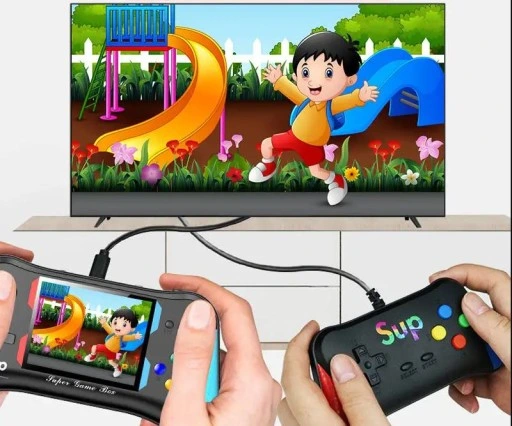 KONSOLA PRZENOŚNA DO GIER RETRO 500 GIER TV + PAD DO GRY WE 2