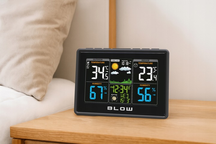 STACJA POGODY BEZPRZEWODOWA POGODOWA METEO TERMOMETR HIGROMETR