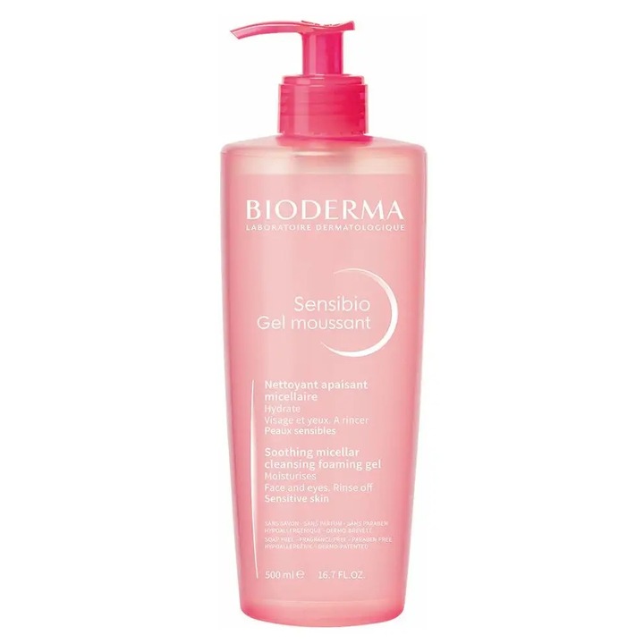 Bioderma Sensibio Gel Moussant Łagodzący Żel Micelarny Do Twarzy 500ml