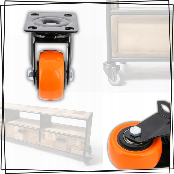 KÓŁKA OBROTOWE JEZDNE MAŁE KOŁA SKRĘTNE ZESTAW JEZDNY 4szt 300kg +