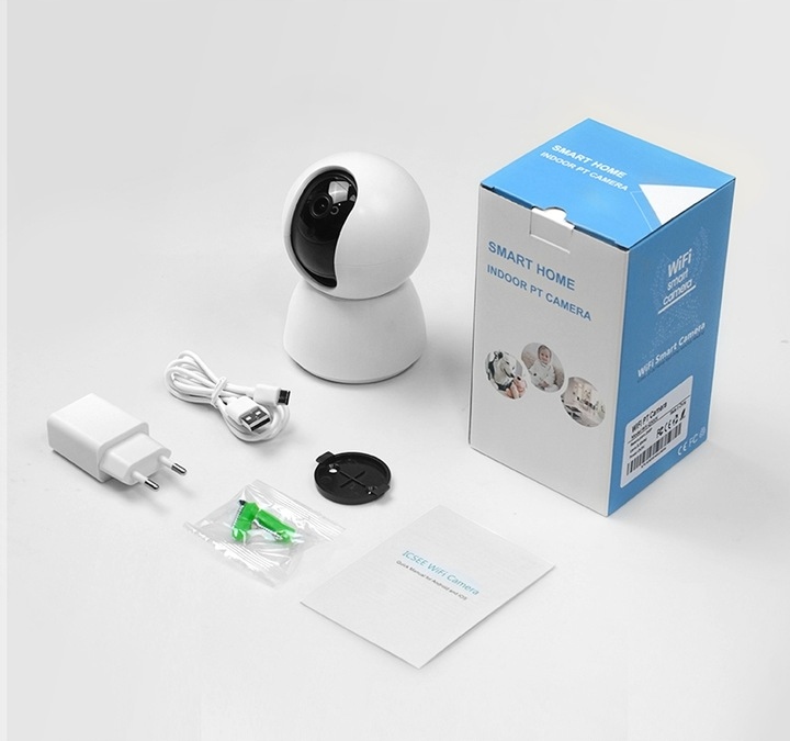 OBROTOWA ELEKTRONICZNA NIANIA BEZPRZEWODOWA KAMERA WIFI WEWNĘTRZNA UHD 3MP