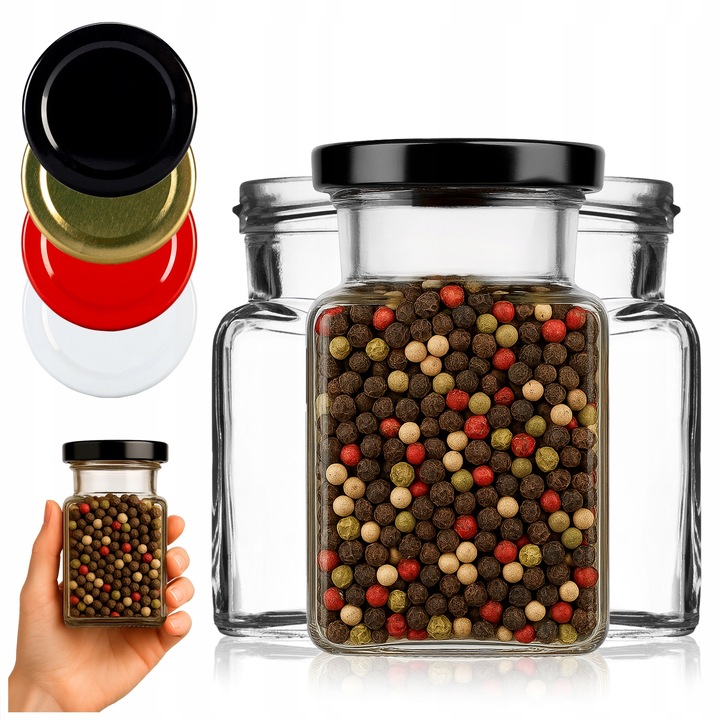 10x SŁOIK SZKLANY 150 ML NA PRZYPRAWY DŻEM MIÓD KONFITURY SOKI SÓL