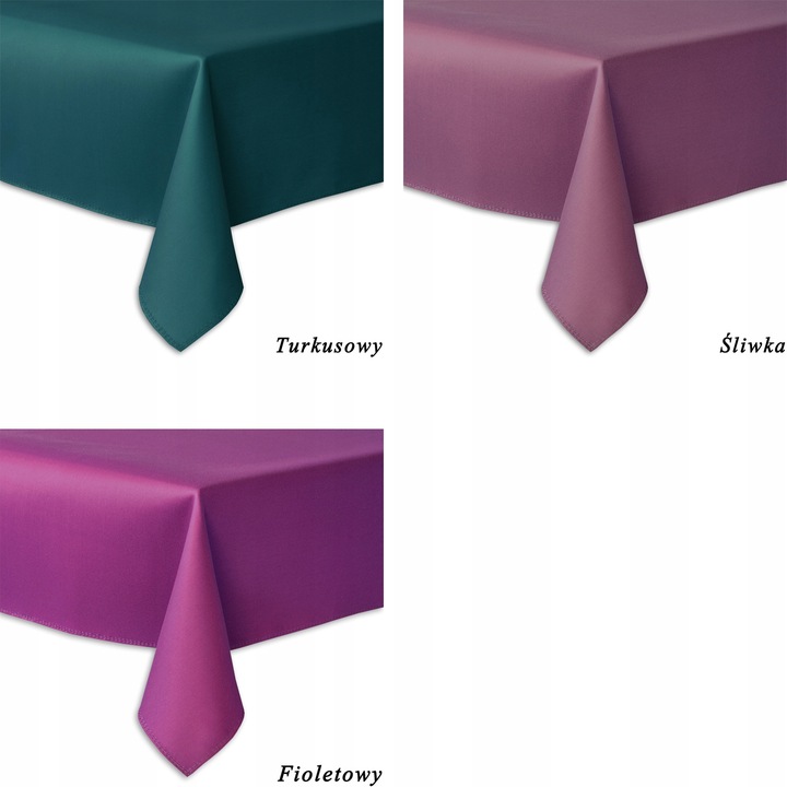 PLAMOODPORNY obrus KOŁO ŚR. 140 CM SOLID OKRĄGŁY