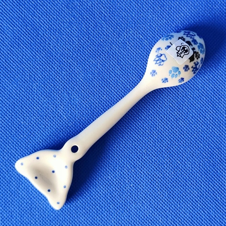 Łyżeczka Ceramiczna 13,8 cm, Kotek, Ceramika Artystyczna Bolesławiec.