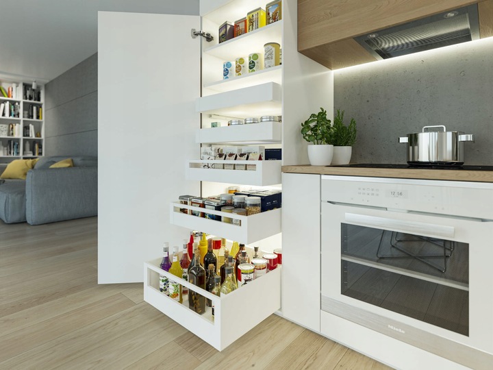 SZUFLADA GTV AXIS PRO 400D1 B. WYSOKA L400 H199 BIAŁA CICHY DOMYK