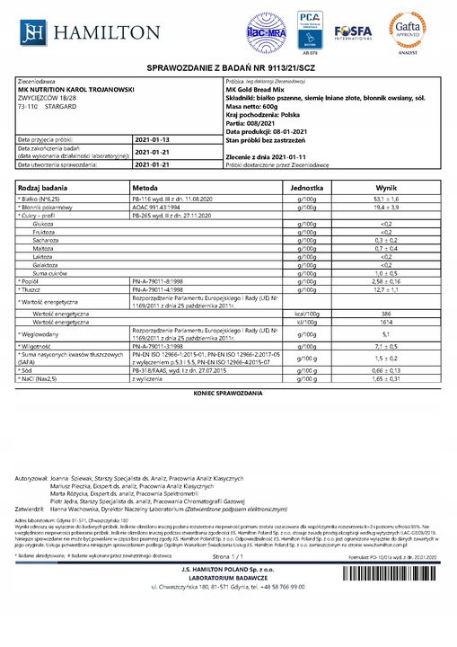 4x600g Mieszanka MK GOLD BREAD MIX KETO chleb naleśniki gofry pizza ciasto