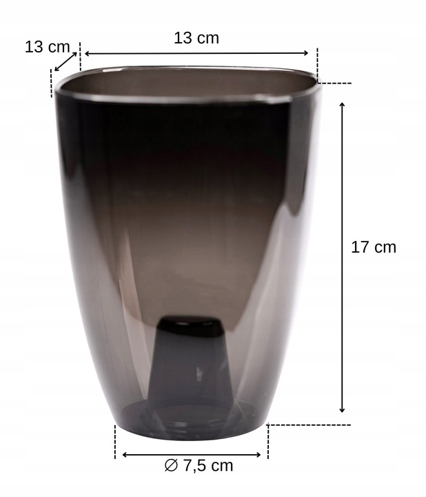 3 x OSŁONKA OSŁONA DONICZKA NA STORCZYK 12CM GRAFIT