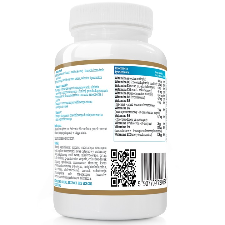 Multiwitamina JUNIOR DLA DZIECI DO SSANIA 120t