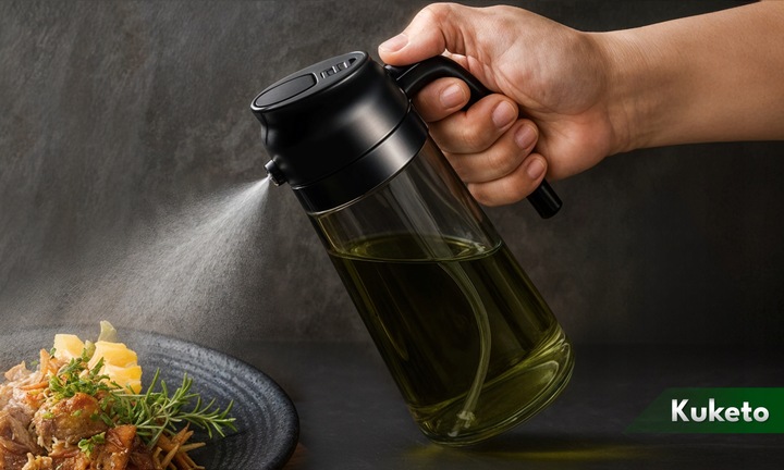 SPRYSKIWACZ DO OLIWY OLEJU OCTU CIEMNE SZKŁO DOZOWNIK SZKLANY MGIEŁKA 470ML